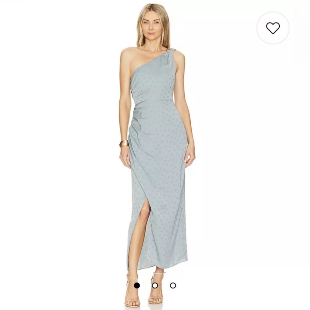 NEW Favorite Daughter The Singles Table Polka Dot One Shoulder Dress 6 Gown